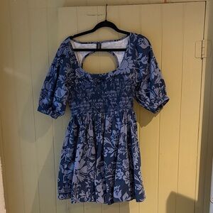 Free People Blue Floral Mini Dress